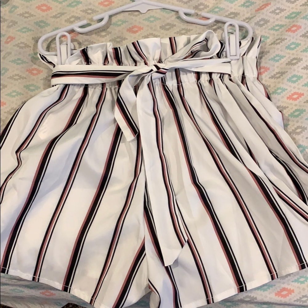 tie front shorts